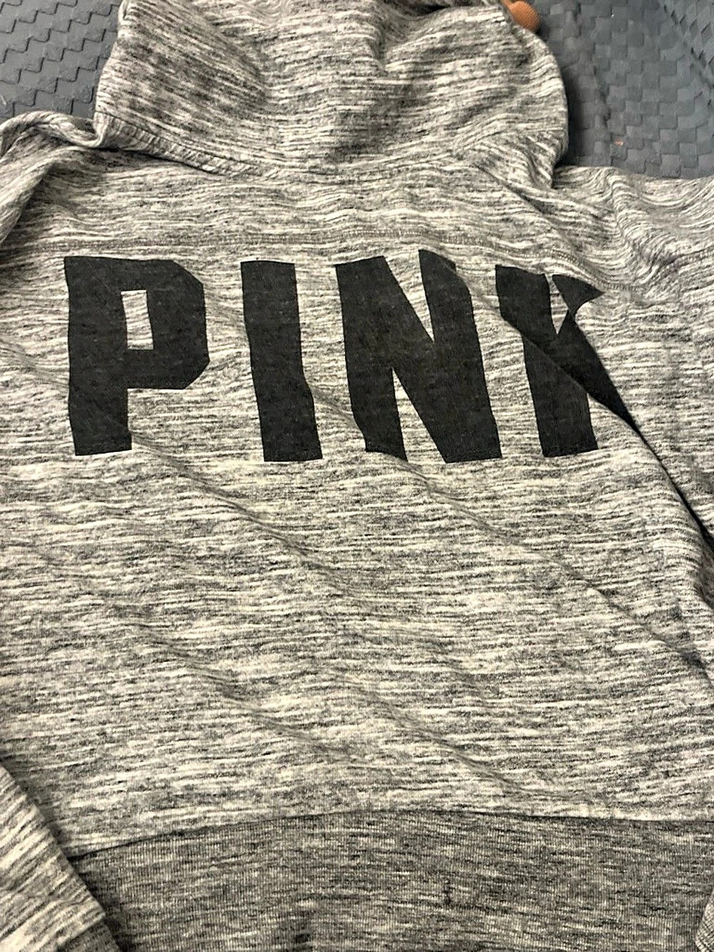 Gray & Black PINK Logo Hoodie